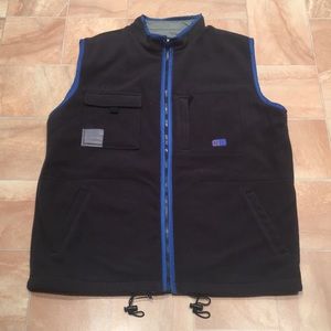 Redsand Men's Vintage Casual Dark Grey Zip Down Lightweight Sherpa Fleece Vest